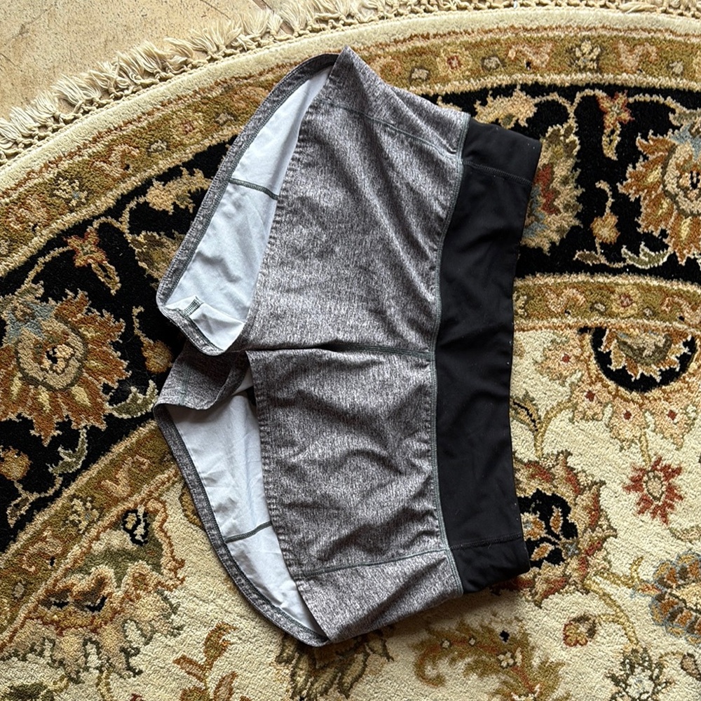 lululemon athletica Gray and Black Athletic Shorts